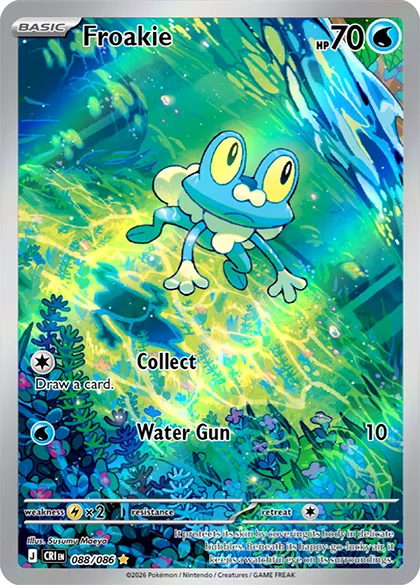 Froakie illustration rare card 88/86 from Pokémon TCG Chaos Rising