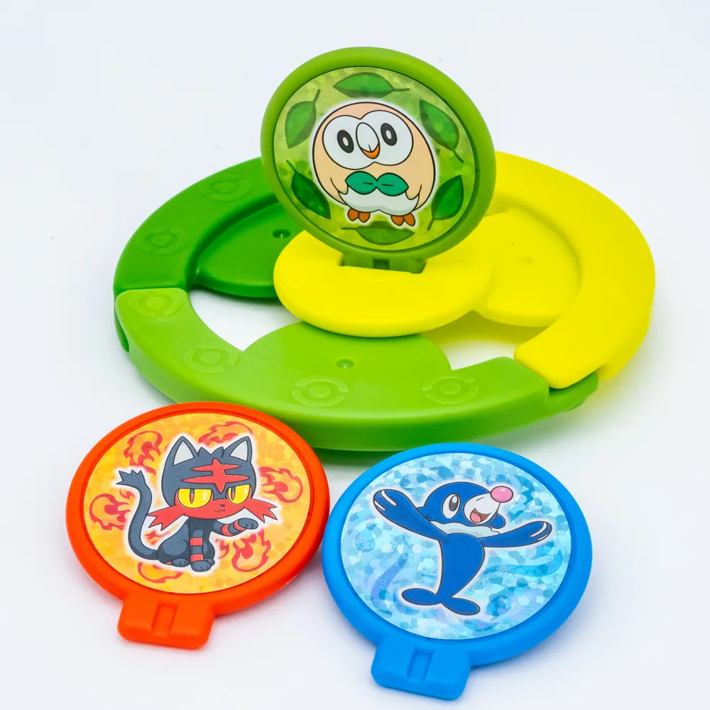 The three separate C shaped pieces of the Build Your Own Spinner before assembly